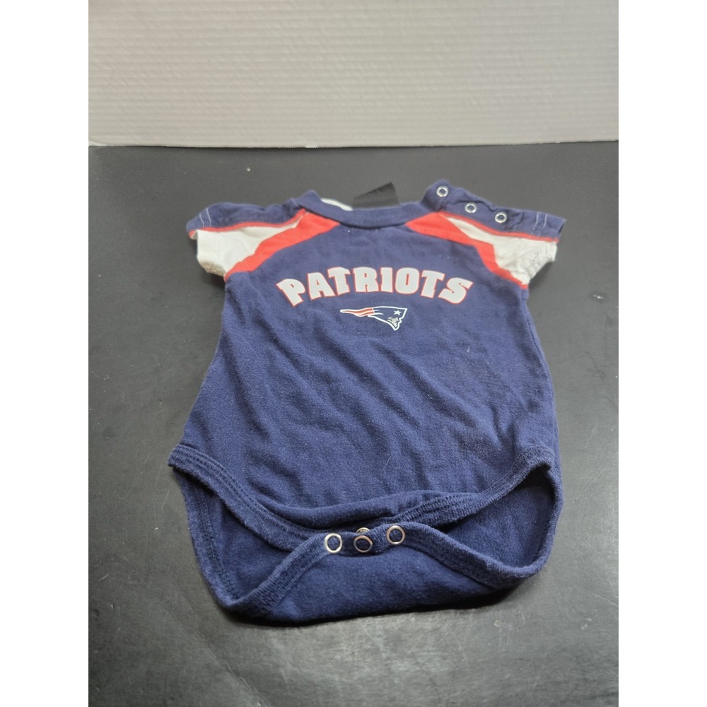 New England Patriots NFL  Short Sleeve Dark Blue One Piece Size 0-3 Months